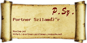 Portner Szilamér névjegykártya